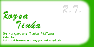 rozsa tinka business card